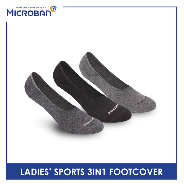 Microban Ladies' Cotton Thick Sports Foot Cover 3 pairs in a pack VLSFG5