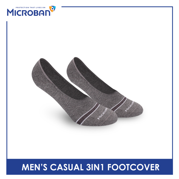 Microban Men's Cotton Lite Casual Foot Cover 3 pairs in a pack VMCFG5
