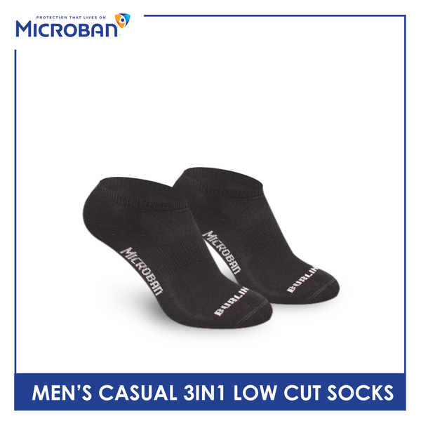 Microban Men’s Cotton Lite Thin Casual Low Cut Sock 3 pairs in a pack VMCKG10