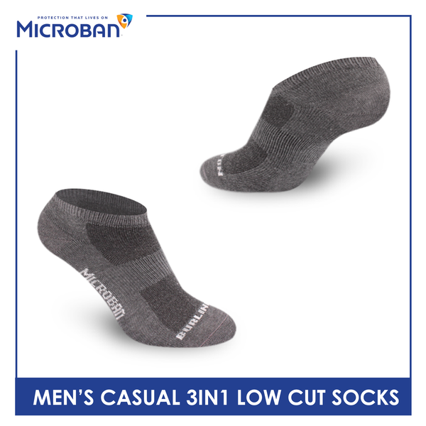 Microban Men’s Cotton Lite Thin Casual Low Cut Sock 3 pairs in a pack VMCKG10