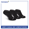 Microban Men’s Cotton Lite Thin Casual Low Cut Sock 3 pairs in a pack VMCKG10