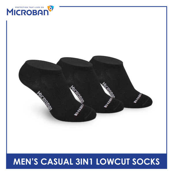 Microban Men’s Cotton Lite Thin Casual Low Cut Sock 3 pairs in a pack VMCKG10