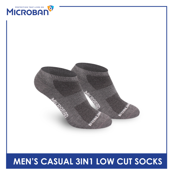 Microban Men’s Cotton Lite Thin Casual Low Cut Sock 3 pairs in a pack VMCKG10