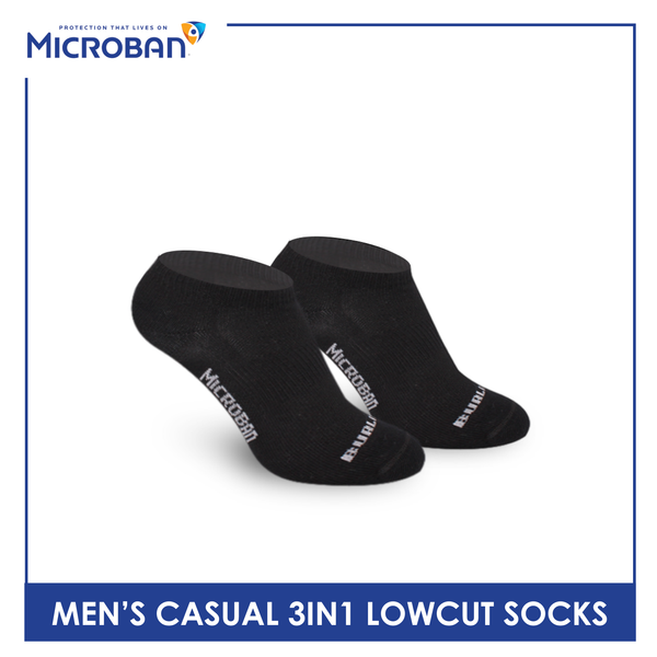 Microban Men’s Cotton Lite Thin Casual Low Cut Sock 3 pairs in a pack VMCKG10