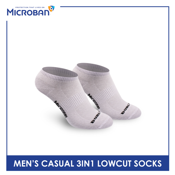 Microban Men’s Cotton Lite Thin Casual Low Cut Sock 3 pairs in a pack VMCKG10