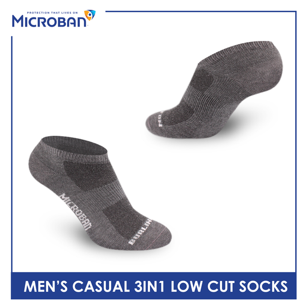 Microban Men’s Cotton Lite Thin Casual Low Cut Sock 3 pairs in a pack VMCKG10