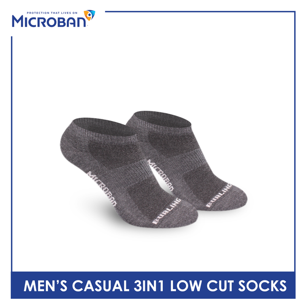 Microban Men’s Cotton Lite Thin Casual Low Cut Sock 3 pairs in a pack VMCKG10