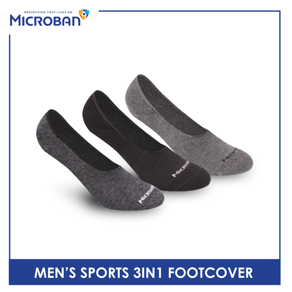Microban Men’s Cotton Thick Sports Foot Cover 3 pairs in a pack VMSFG5