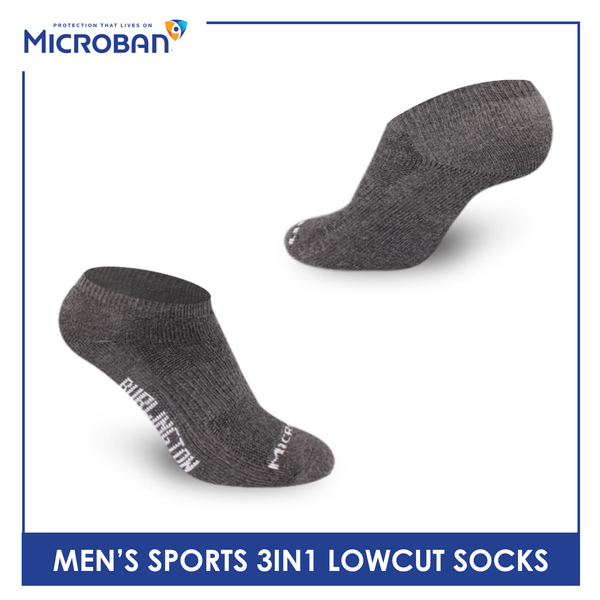Microban Men's Cotton Thick Sports Low Cut Socks 3 pairs in a pack VMSKG18