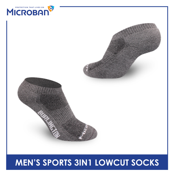 Microban Men's Cotton Thick Sports Low Cut Socks 3 pairs in a pack VMSKG18