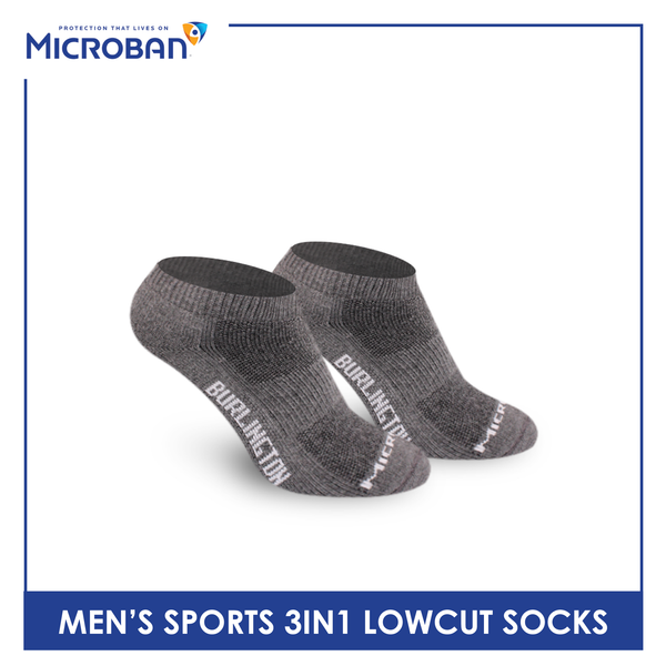 Microban Men's Cotton Thick Sports Low Cut Socks 3 pairs in a pack VMSKG18