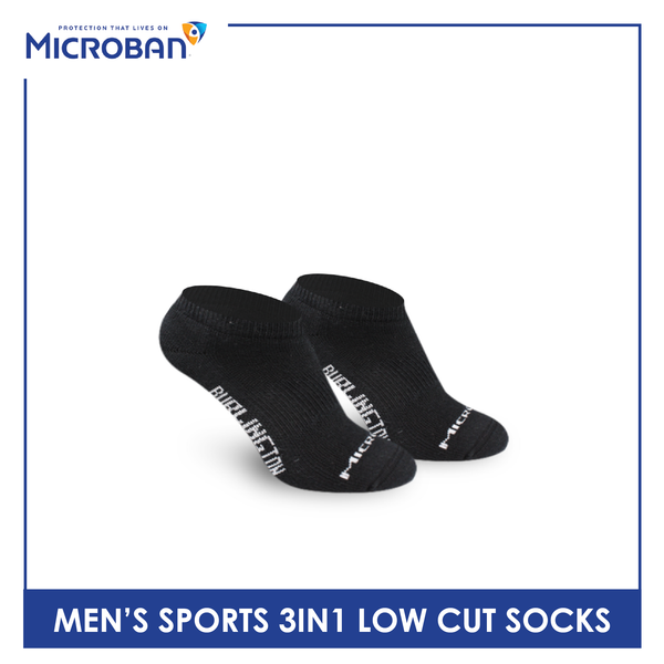Microban Men's Cotton Thick Sports Low Cut Socks 3 pairs in a pack VMSKG18