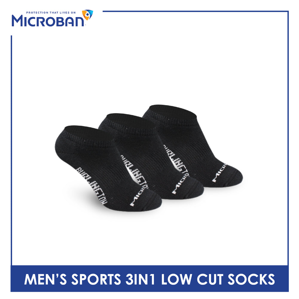 Microban Men's Cotton Thick Sports Low Cut Socks 3 pairs in a pack VMSKG18