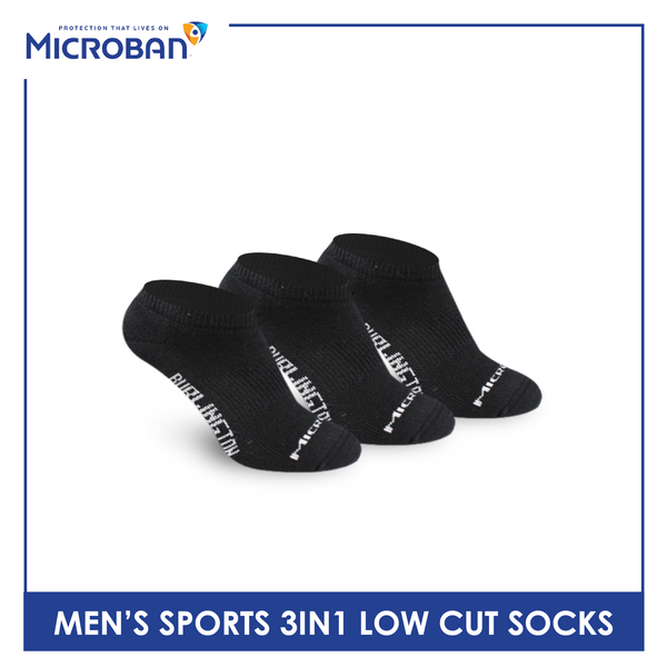 Microban Men's Cotton Thick Sports Low Cut Socks 3 pairs in a pack VMSKG18