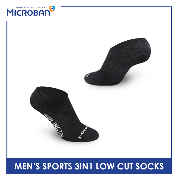 Microban Men's Cotton Thick Sports Low Cut Socks 3 pairs in a pack VMSKG18