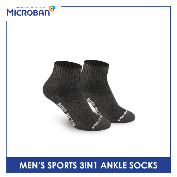 Microban Men’s Cotton Thick Sport Ankle Socks 3 pairs in a pack VMSKG19