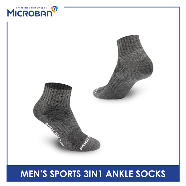Microban Men’s Cotton Thick Sport Ankle Socks 3 pairs in a pack VMSKG19