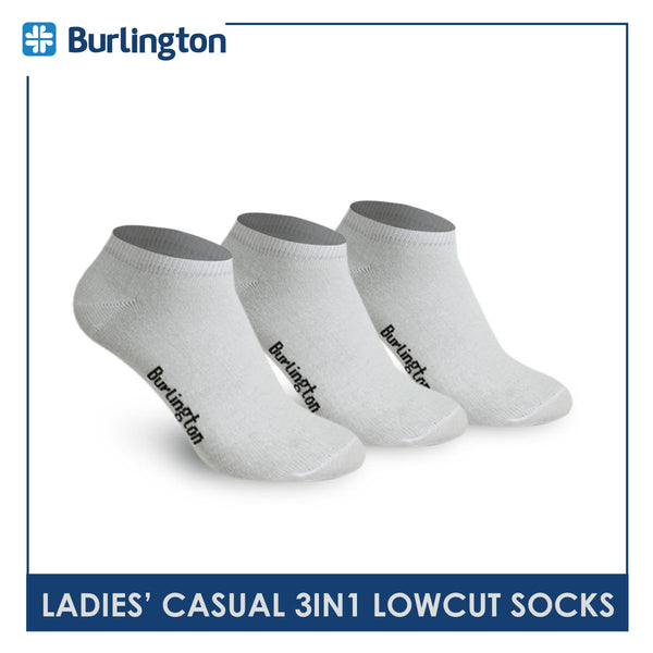 Burlington Ladies' Cotton Lite Thin Casual Low Cut Socks 3 pairs in a pack 620