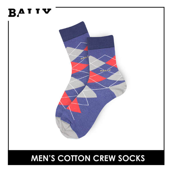Bally Men's OVERRUNS Cotton Lite Thin Casual Socks 3 pairs in 1 pack YMCCO1