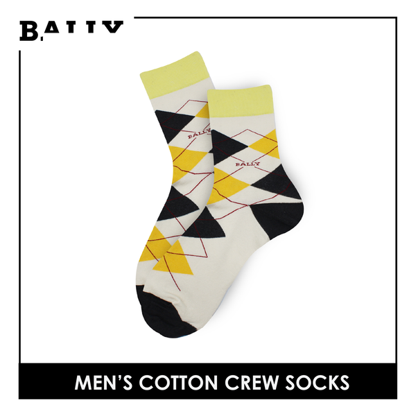 Bally Men's OVERRUNS Cotton Lite Thin Casual Socks 3 pairs in 1 pack YMCCO1