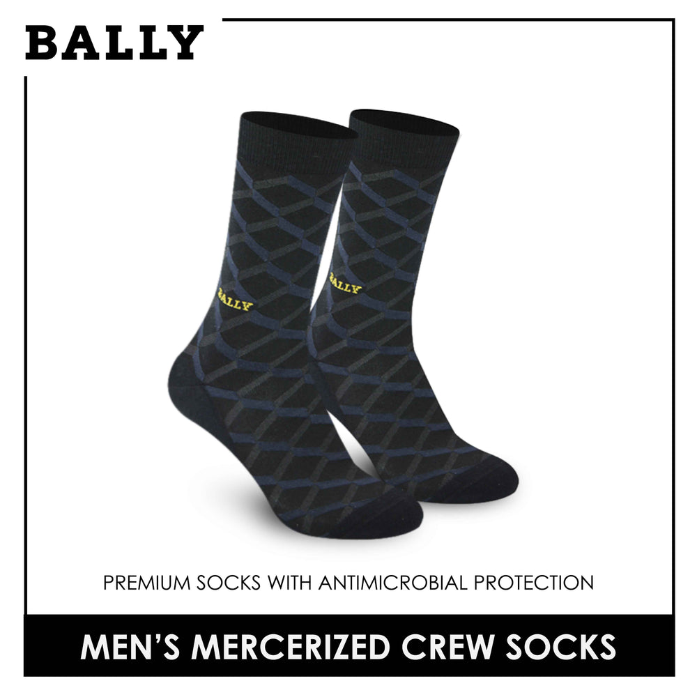 Bally Men's Premium Mercerized Light Performance Dress Crew Socks 1 pair YMM1102