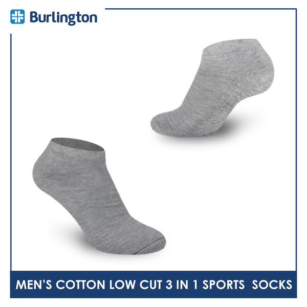 Burlington BML-219 Men's Thick Low Cut Sports Socks 3 pairs in a pack (4357825036393)