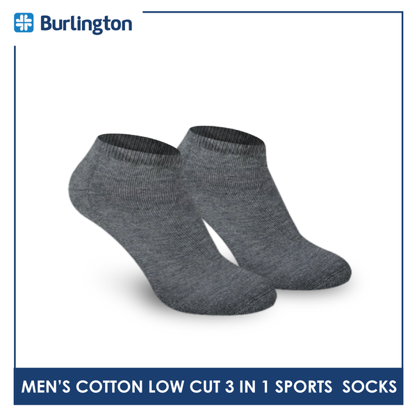 Burlington BML-219 Men's Thick Low Cut Sports Socks 3 pairs in a pack (4357825036393)