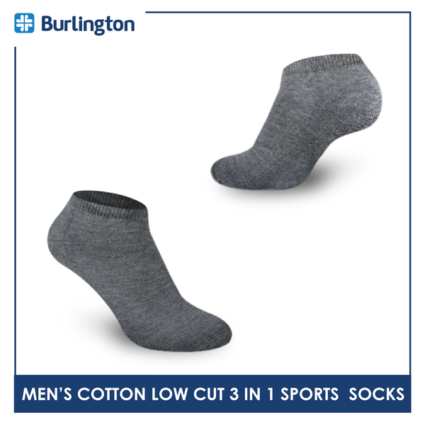 Burlington BML-219 Men's Thick Low Cut Sports Socks 3 pairs in a pack (4357825036393)