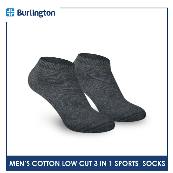Burlington BML-219 Men's Thick Low Cut Sports Socks 3 pairs in a pack (4357825036393)