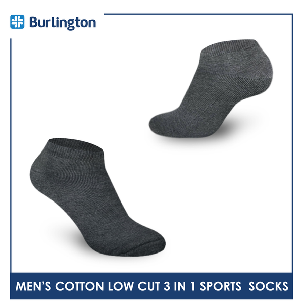 Burlington BML-219 Men's Thick Low Cut Sports Socks 3 pairs in a pack (4357825036393)