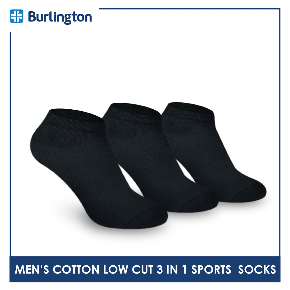 Burlington Men's Lite Thick Sports Half Terry Low Cut Socks 3 pairs in a pack BML-219