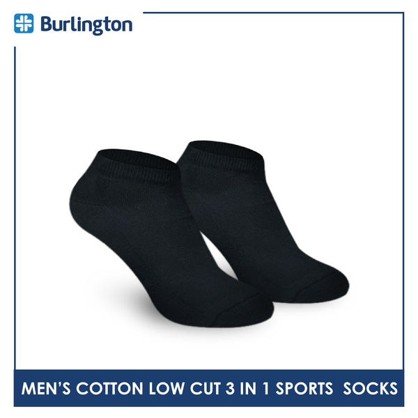 Burlington BML-219 Men's Thick Low Cut Sports Socks 3 pairs in a pack (4357825036393)