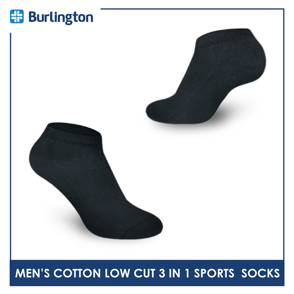 Burlington BML-219 Men's Thick Low Cut Sports Socks 3 pairs in a pack (4357825036393)
