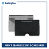 Burlington Men's OVERRUNS Nylon 2IN1 Boxer Brief OGTMBBGCO1 (Limited Time Offer)