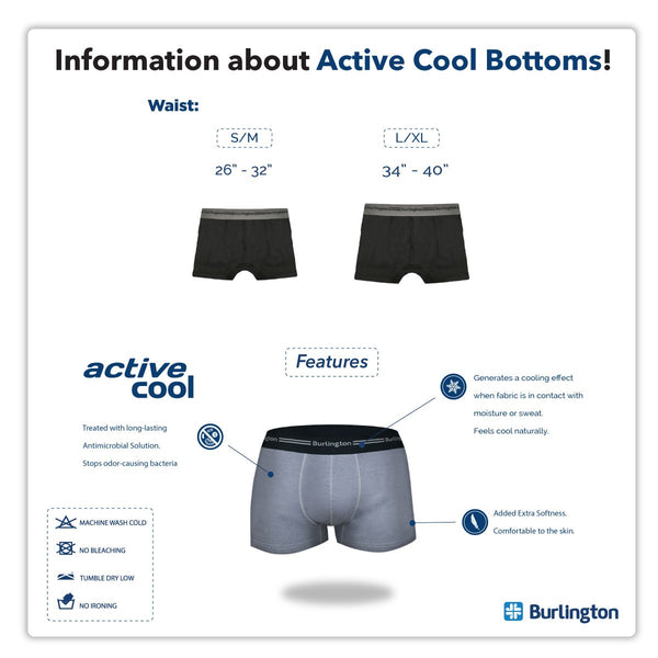 Burlington Men's Seamless Boxer Brief 3 pieces in a pack GTMBBG18