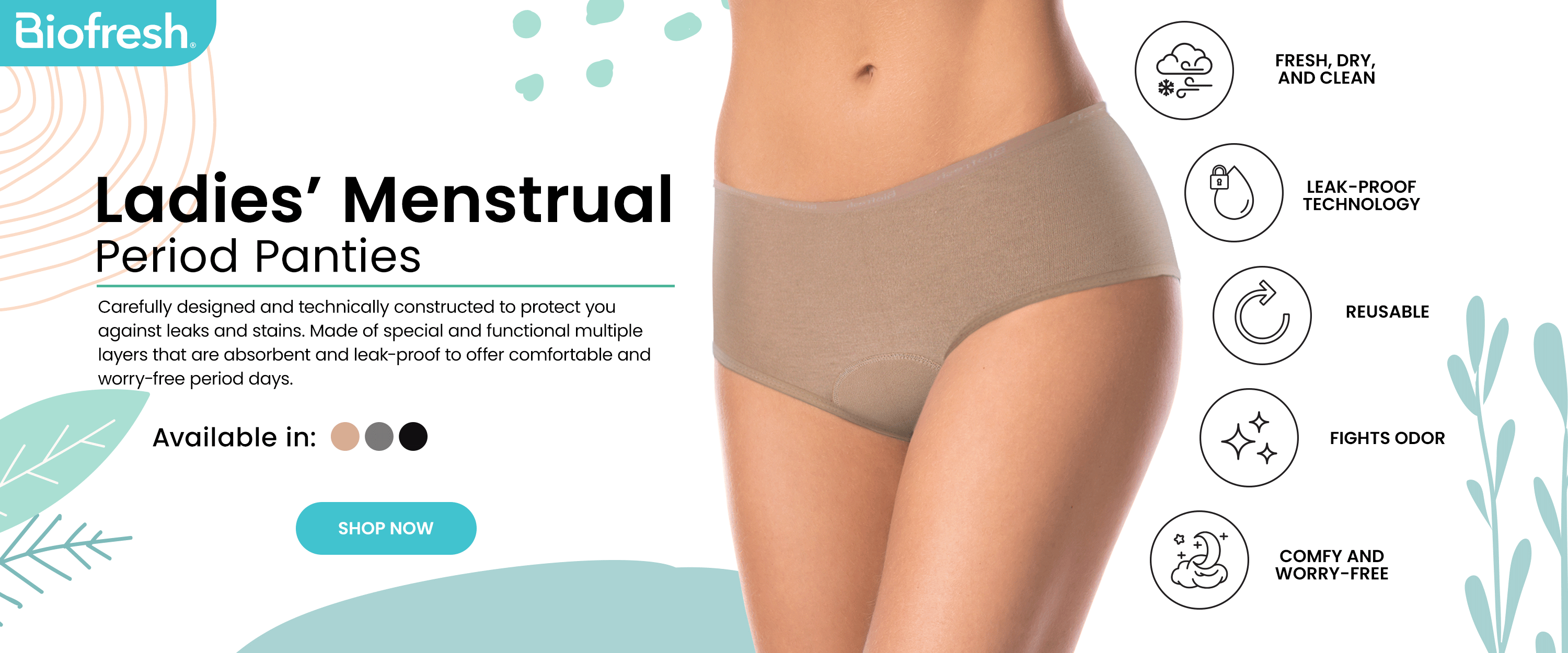 All about BIOFRESH ANTI-MICROBIAL PERIOD PANTY