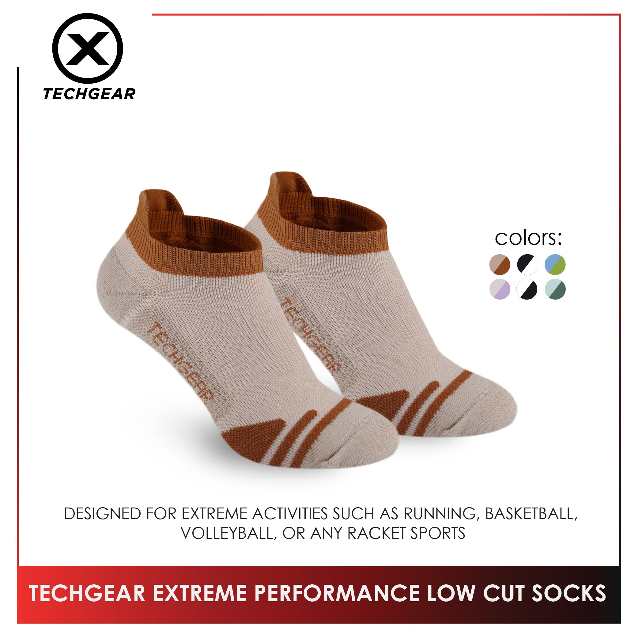 Burlington Ladies’ Techgear Extreme Performance Low Cut Socks 1 pair TGLS511