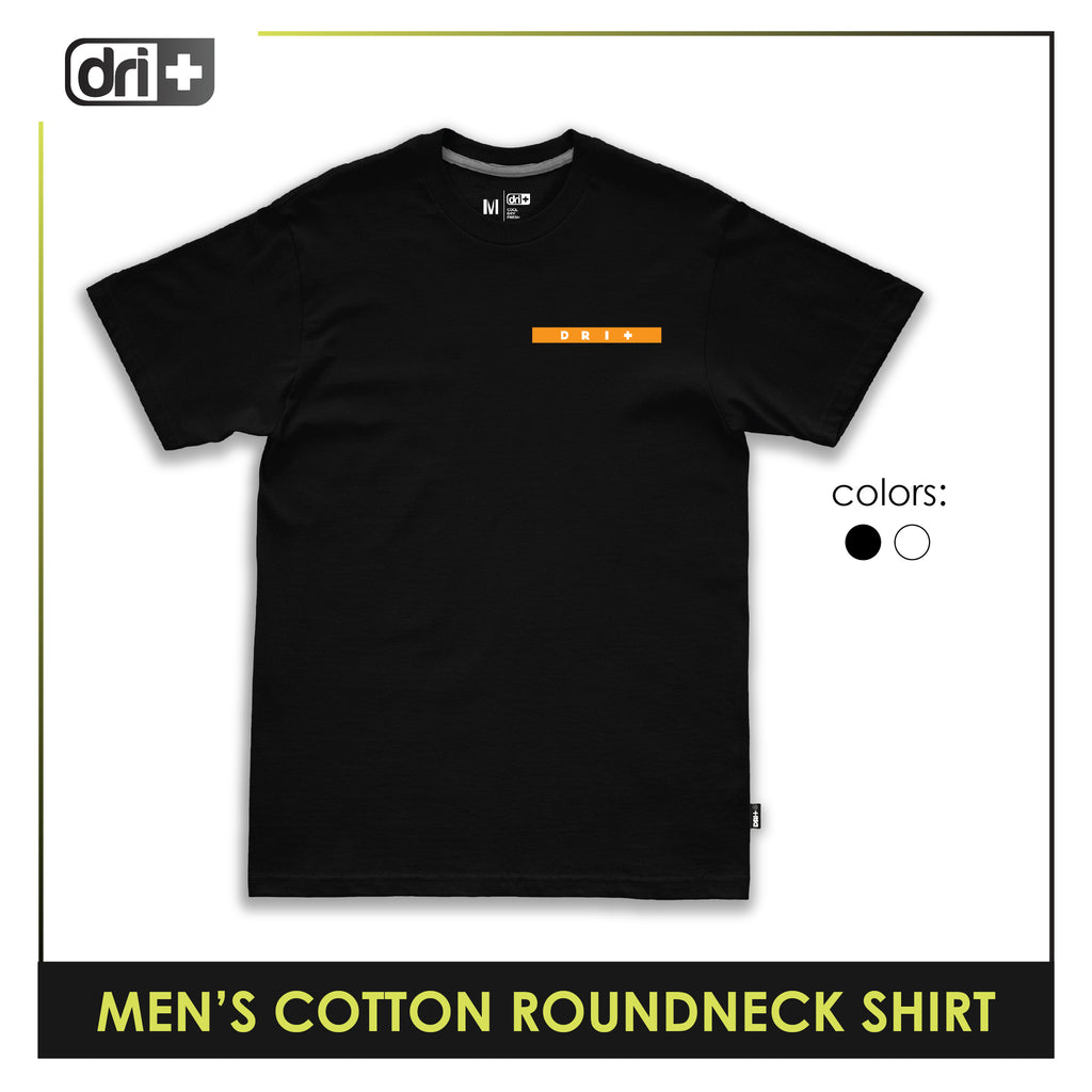 Dri Plus Men’s Anti-Odor Sweat Wicking Cotton The Dri+ logo Roundneck Shirt 1 piece DUMSRC5312