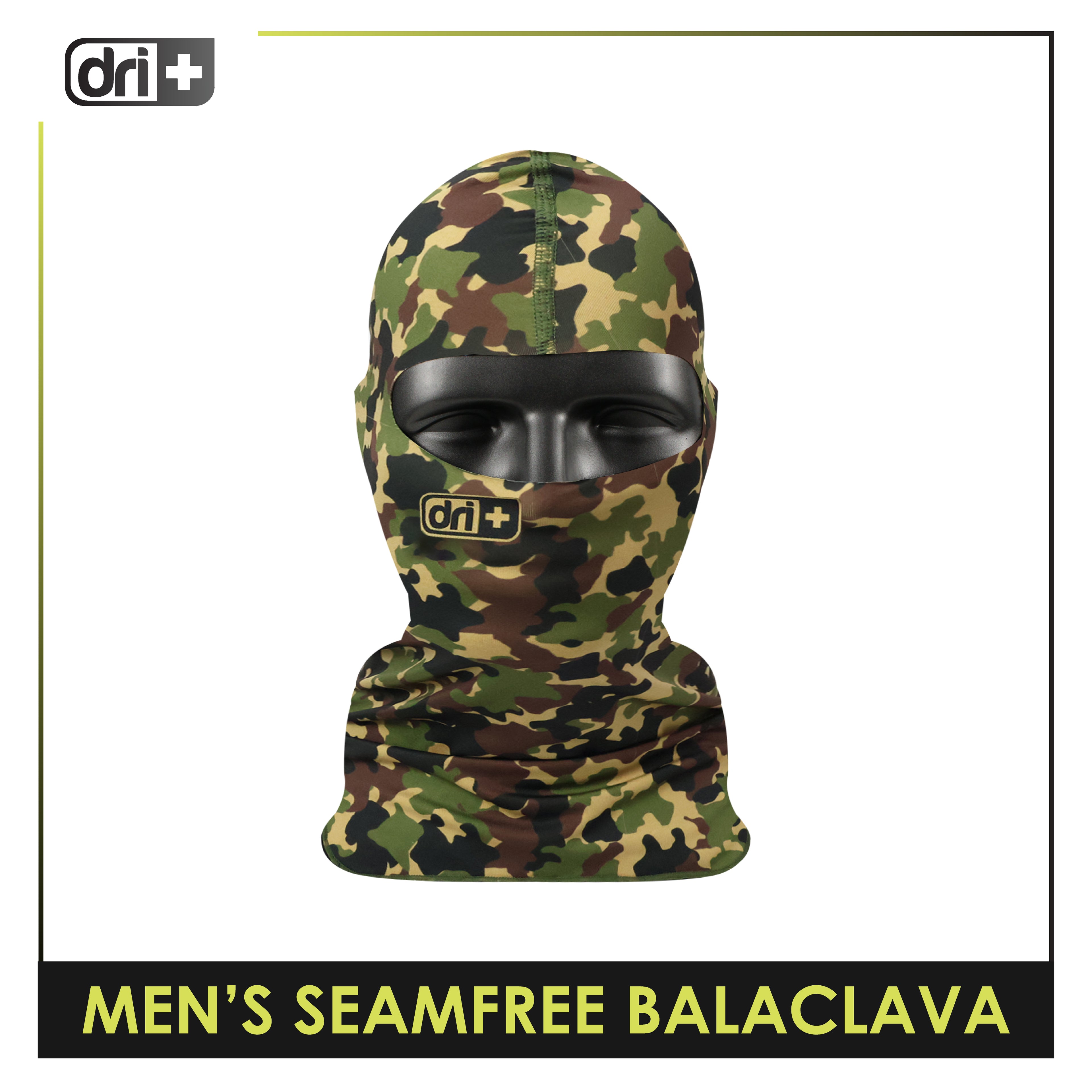 Dri Plus Men’s Camo Seamfree Washable Moisture Wicking Balaclava 1 piece DUMBS612