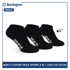 Burlington Men's Cotton Thick Sports Low Cut Socks 3 pairs in a pack 0219