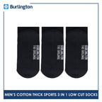 Burlington Men's Cotton Thick Sports Low Cut Socks 3 pairs in a pack 0219