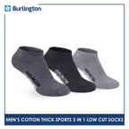 Burlington Men's Cotton Thick Sports Low Cut Socks 3 pairs in a pack 0219
