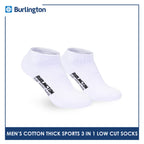 Burlington Men's Cotton Thick Sports Low Cut Socks 3 pairs in a pack 0219