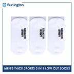 Burlington Men's Cotton Thick Sports Low Cut Socks 3 pairs in a pack 0220H