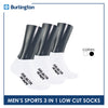 Burlington Men's Cotton Low Cut Thick Sports Performance socks 3 pairs in 1 pack 0220H