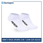 Burlington Men's Cotton Thick Sports Low Cut Socks 3 pairs in a pack 0220H