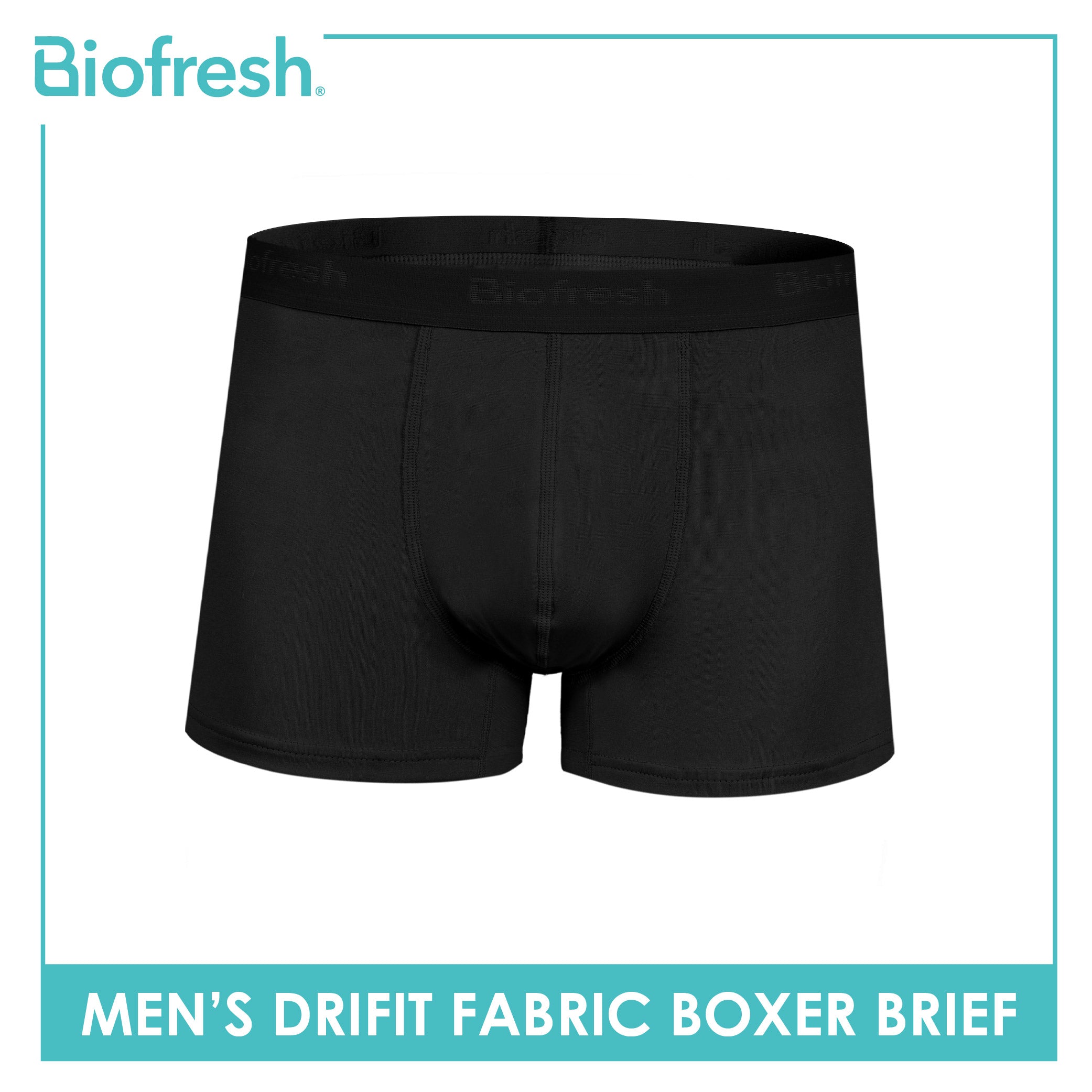 Biofresh Men's Antimicrobial Drifit Boxer Brief 1 piece UMBBFS6 (Limited Time Offer)