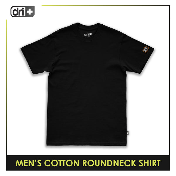 Dri Plus Men’s Anti-Odor Sweat Wicking Cotton Plain Roundneck Shirt 1 piece DUMSRC523