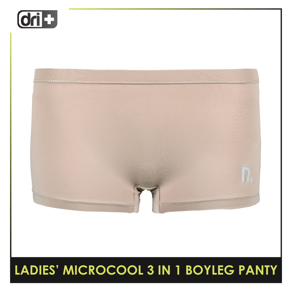 Dri plus Ladies’ Microcool Boyleg Panty 3 pieces in a pack DULPBG511