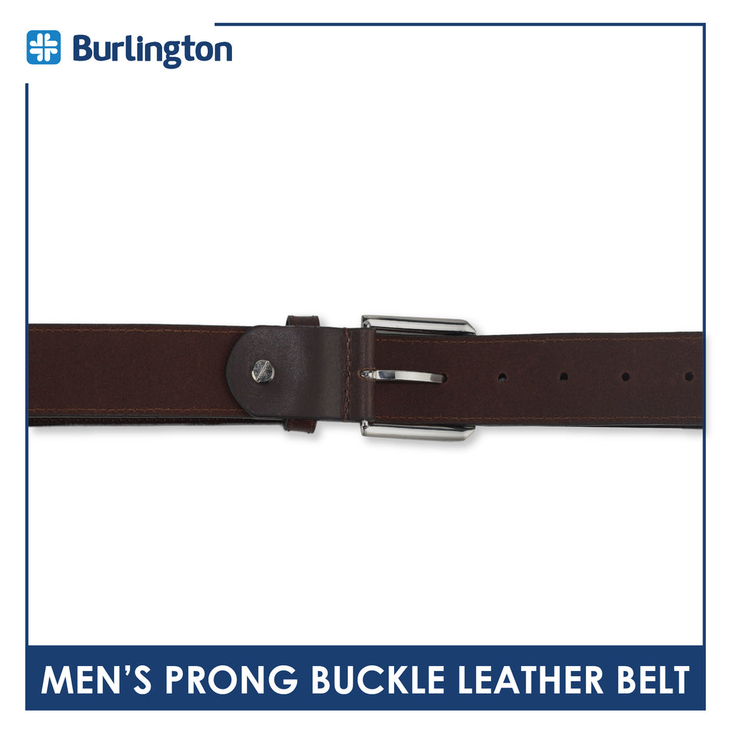 Burlington Men's Prong Buckle Genuine Leather Belt 1 piece JMLP512